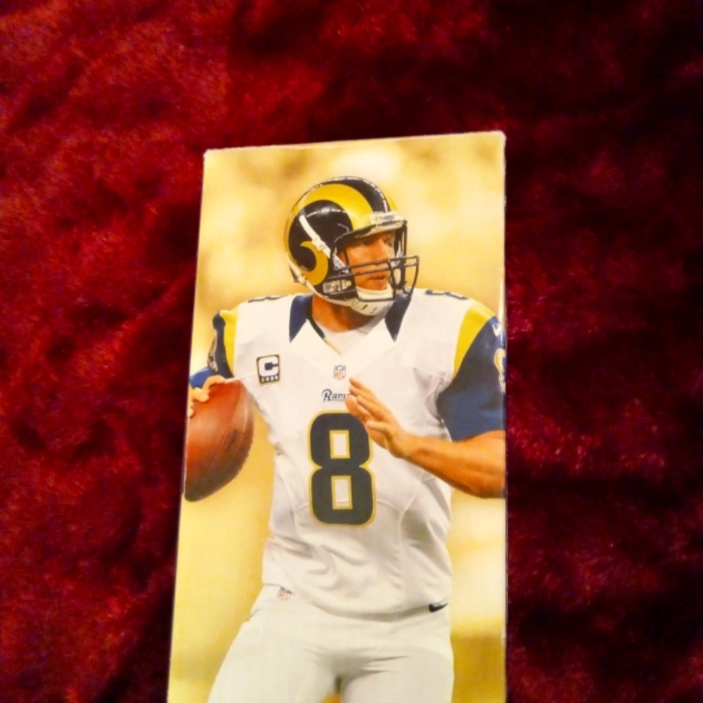 Bobble head Sam Bradford blue and gold number 8 rams
